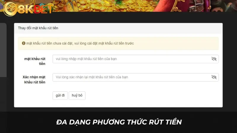 Đa dạng phương thức rút tiền