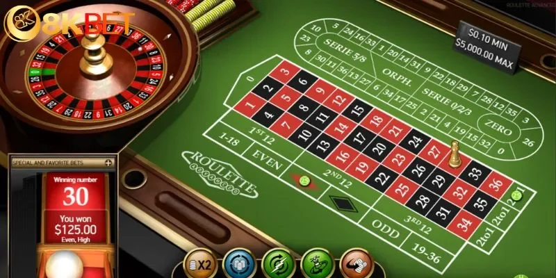 Roulette 8kbet  là trò chơi mang lại giây phút trải nghiệm hồi hộp cho mọi người